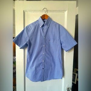 Tommy Hilfiger Blue Gingham Men's Shirt ( pre loved ) Almost New